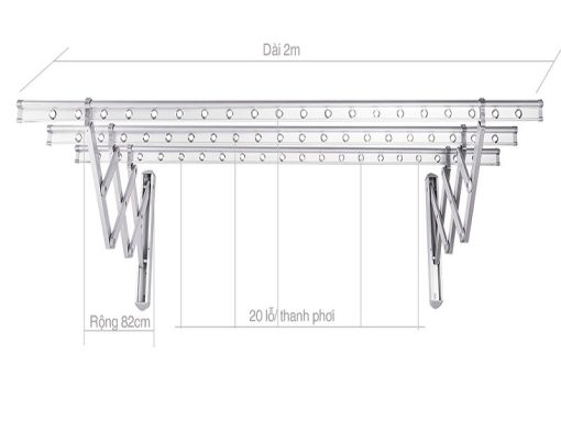 Giàn Phơi Thông Minh Xếp Tường HP-66A